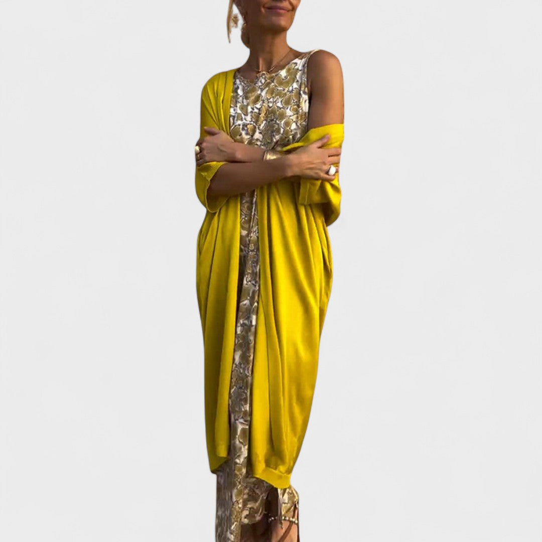 Carolina - Vestido Elegante Com Colete