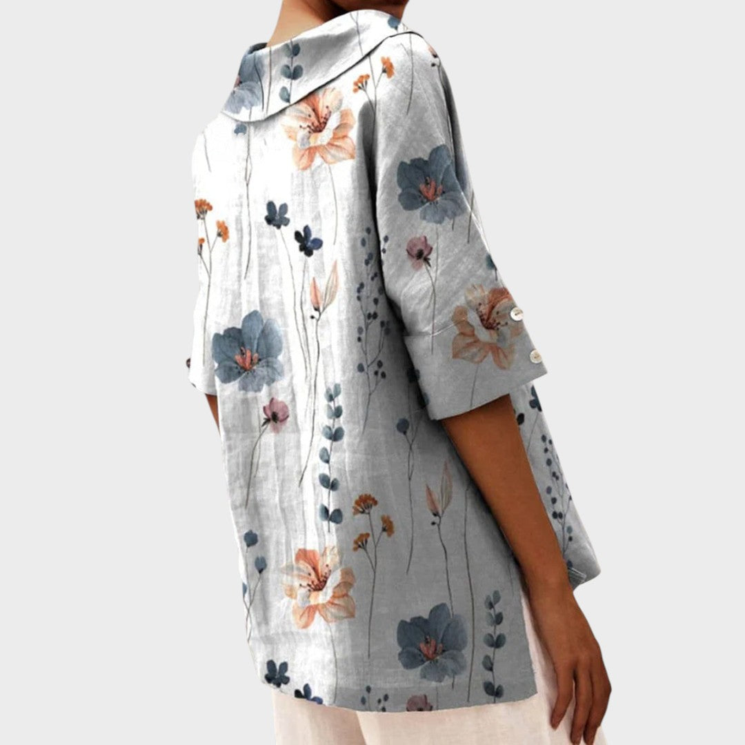 Flávia - Top Elegante em Linho