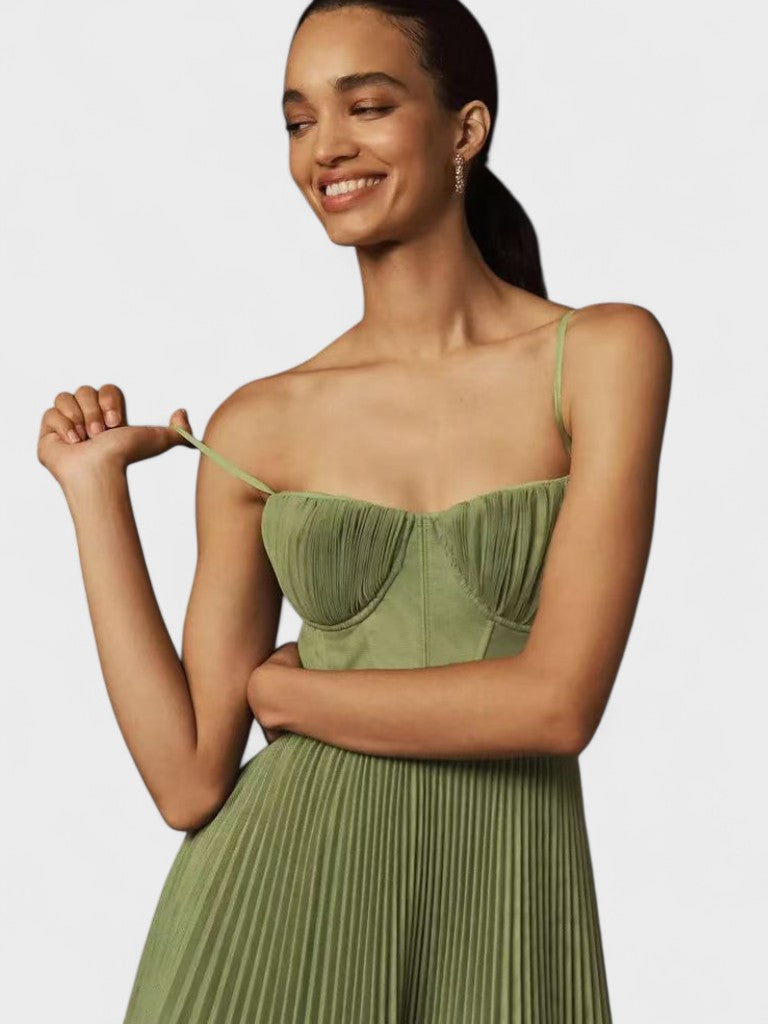 Melissa - Vestido Midi Plissado