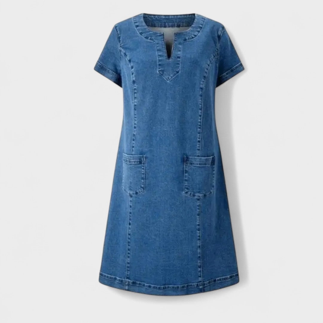 Julia - Vestido em ganga suave