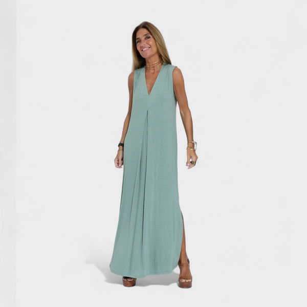 Filipa - Colete + Vestido Longo com Decote em V